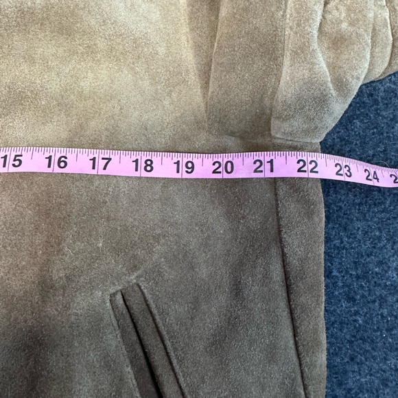 VTG Genuine Real Leather 42 Bomber Jacket Coat Brown Tan Full Zip Zipper Lined - Picture 6 of 9